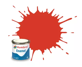 Humbrol - No 174 SIGNAL RED selyemfényű festék